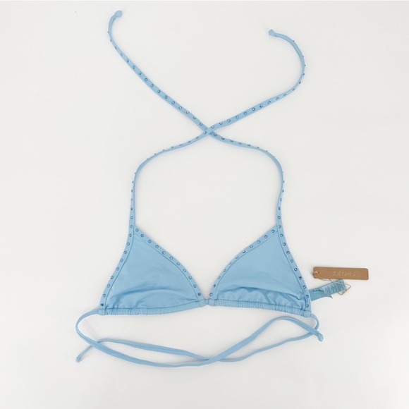 NWT Skims Rhinestone Triangle Bikini Top in Iris Blue Large - Picture 3 of 8